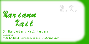 mariann kail business card